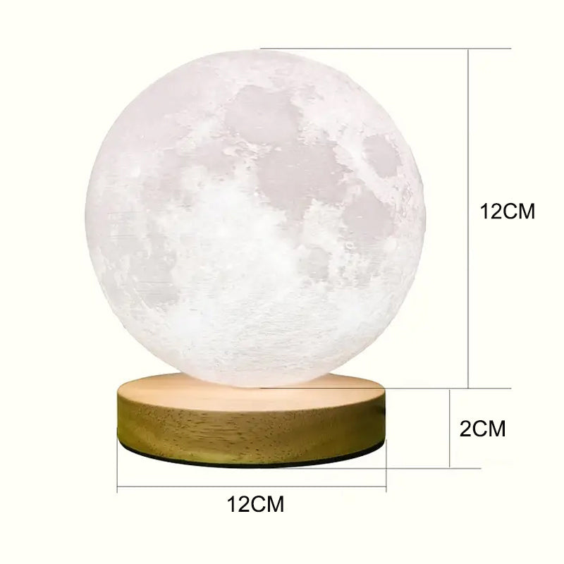 16 Colors Floating and Spinning LED 3D Moon Indoor Night Lamp_2