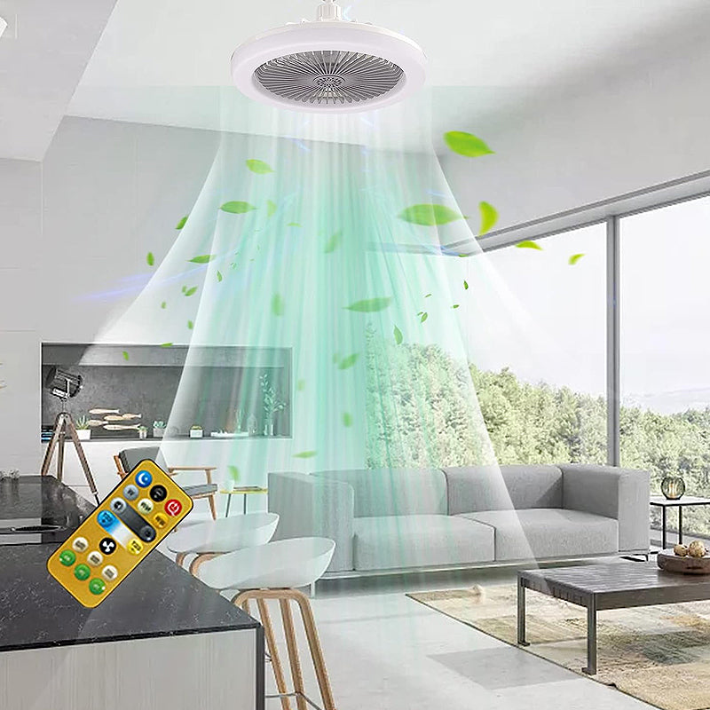 E27 Remote Controlled Indoor Ceiling Light and Cooling Electric Fan_5