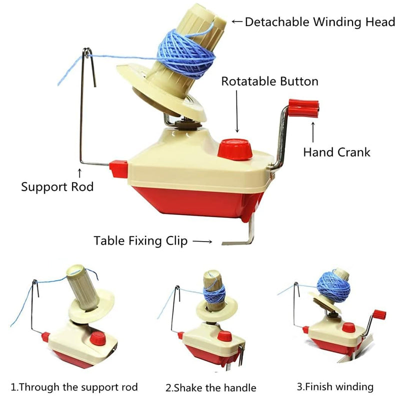 DIY Crafting Manual Operations Hand Cranking Wool Yarn Winding Machine_11