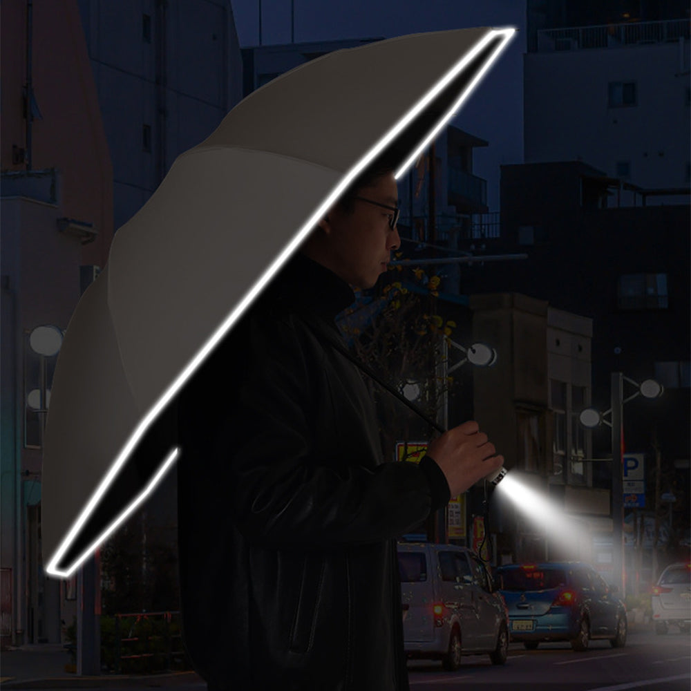 Reverse Folding UV Umbrella with LED Flashlight - Battery Powered_18