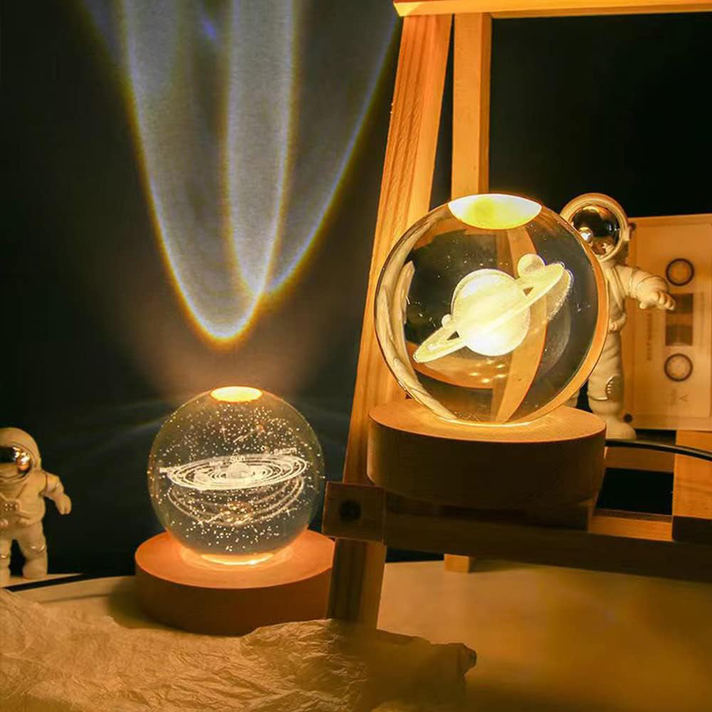 Crystal Ball Lamp with Wooden Base for Beside Table USB-Rechargeable_13