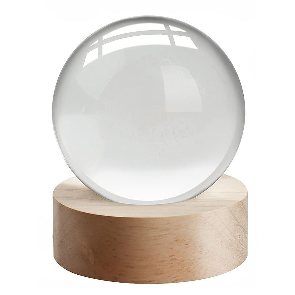 Crystal Ball Lamp with Wooden Base for Beside Table USB-Rechargeable_9