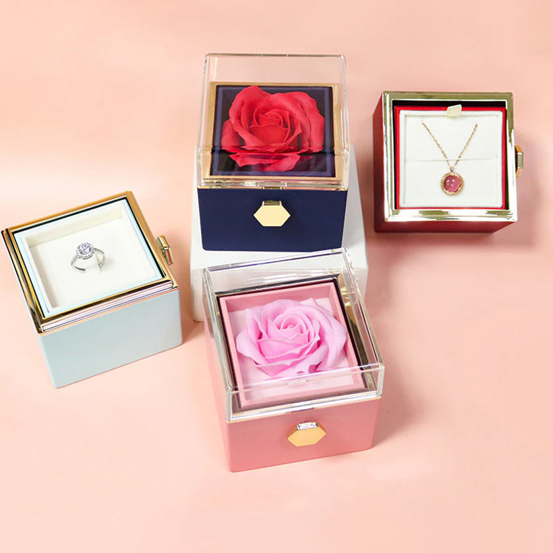 Eternal Rose Box Preserved Flower Surprise Proposal Jewelry Box_11