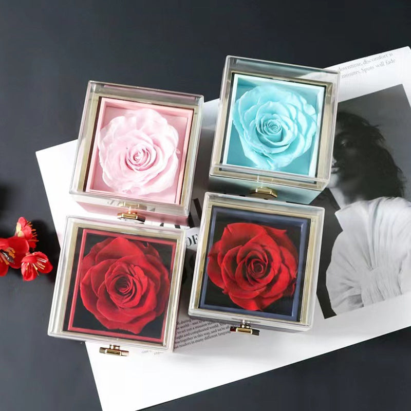 Eternal Rose Box Preserved Flower Surprise Proposal Jewelry Box_7