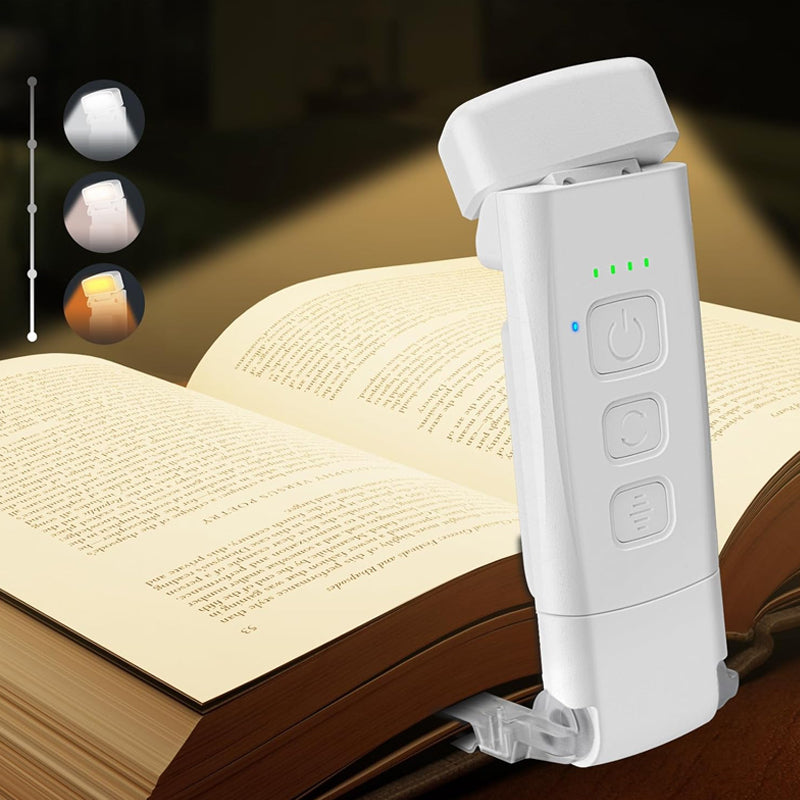 3 Modes 5 Brightness LED Clip on Reading Lamp- USB Rechargeable_14