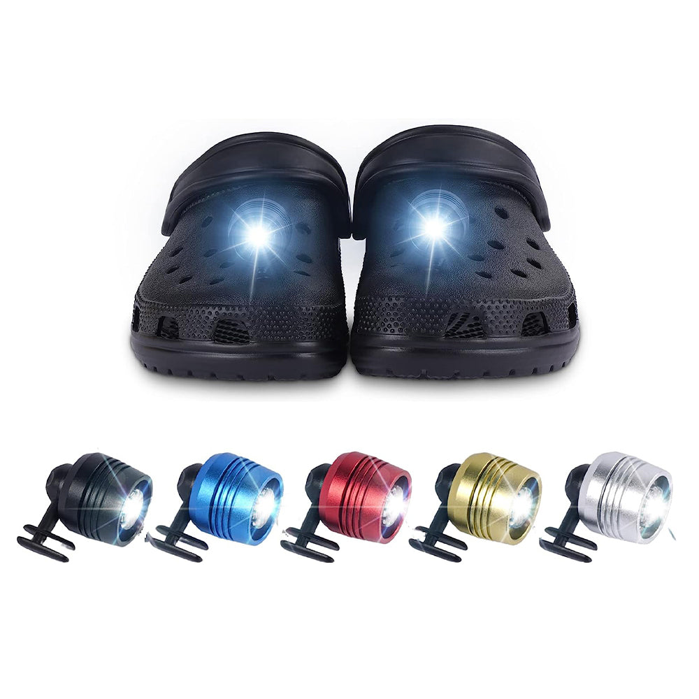 2Pc LED Shoe Headlights for Crocs Decorative Footlights Battery-Powered_8
