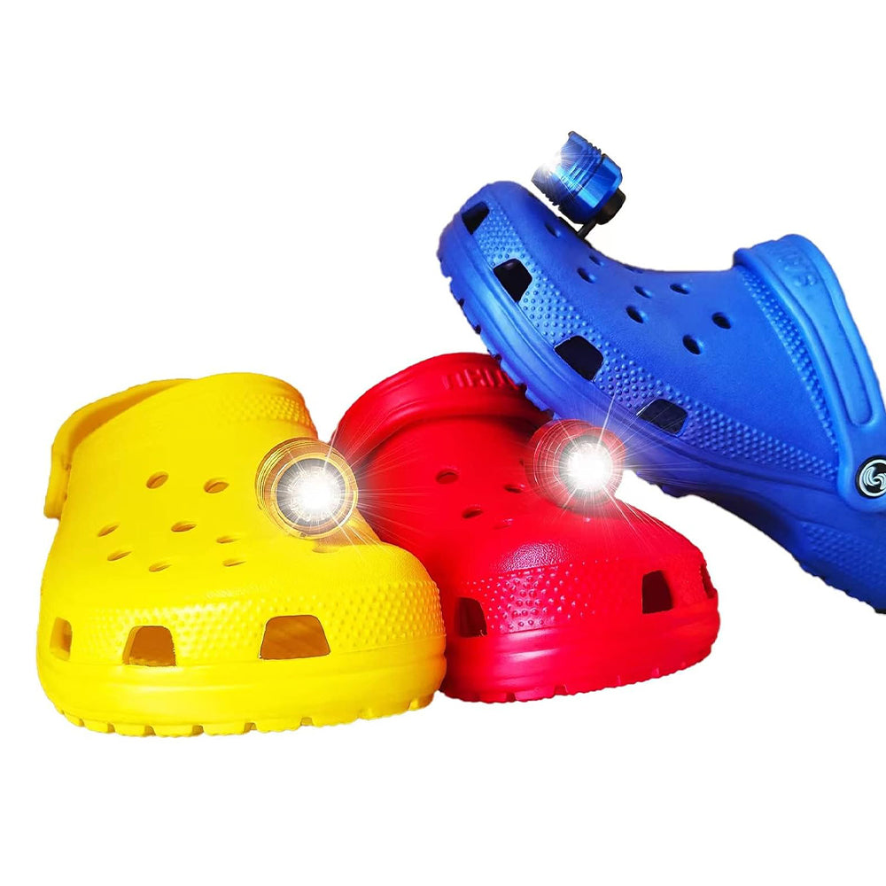 2Pc LED Shoe Headlights for Crocs Decorative Footlights Battery-Powered_10