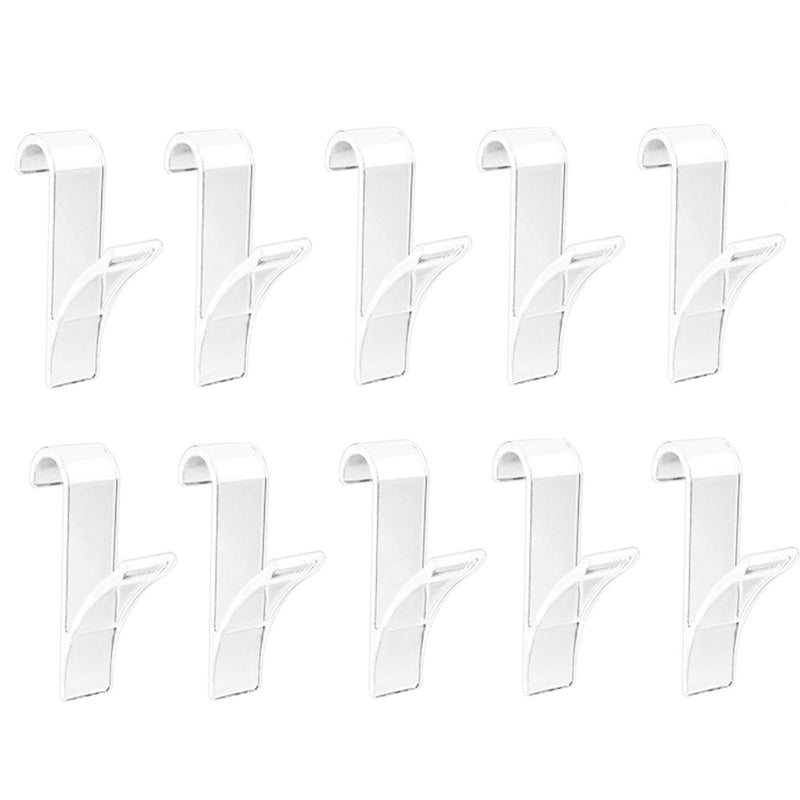 Pack of 10 Kitchen and Bathroom Hanging Clips Movable Hanging Storage_16