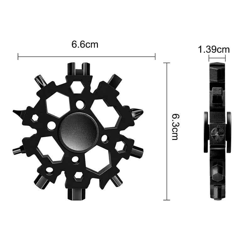23-in-1 Snowflake Metal Multitool Gadget with Fidget Spinner Function_6