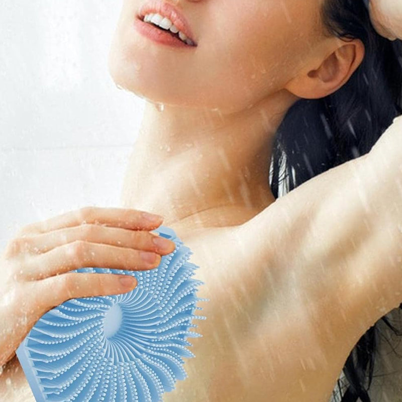 Antimicrobial Washer Silicone Exfoliating Body Scrubber for Sensitive Skin_12