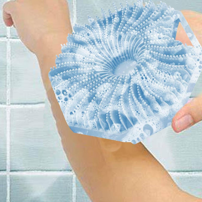 Antimicrobial Washer Silicone Exfoliating Body Scrubber for Sensitive Skin_13