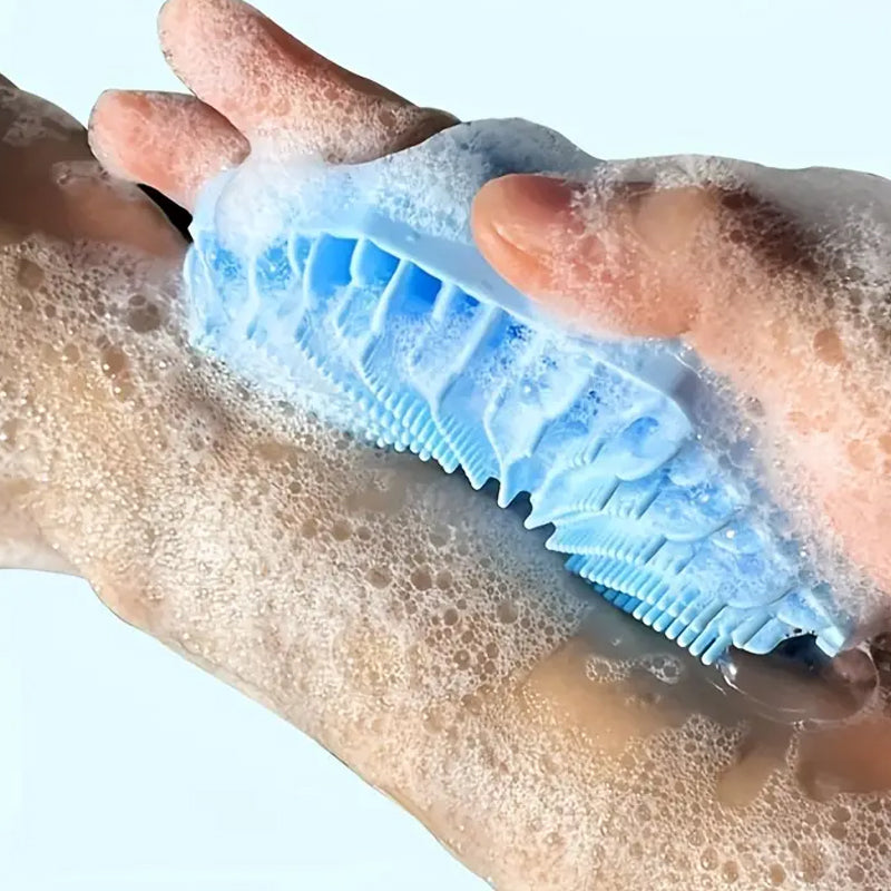 Antimicrobial Washer Silicone Exfoliating Body Scrubber for Sensitive Skin_9