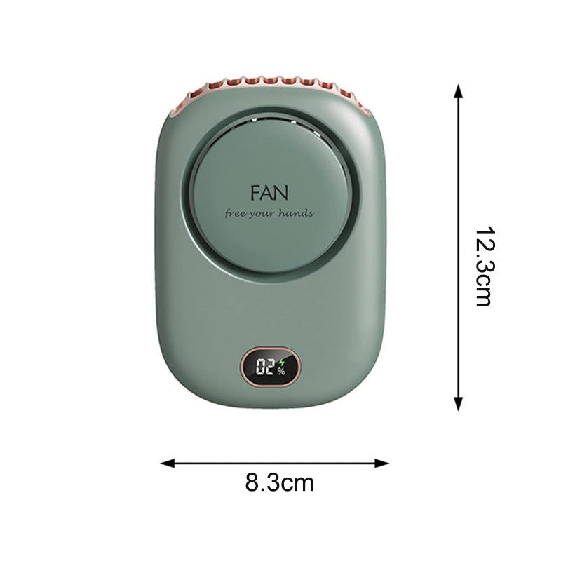 3 Speed Bladeless Neck Hanging Portable Air Cooling Fan- USB Charging_2