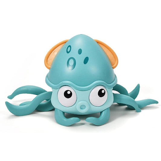 Interactive Crawling Octopus Toy with Obstacle Avoidance LED Lights Music USB -Rechargeable_0