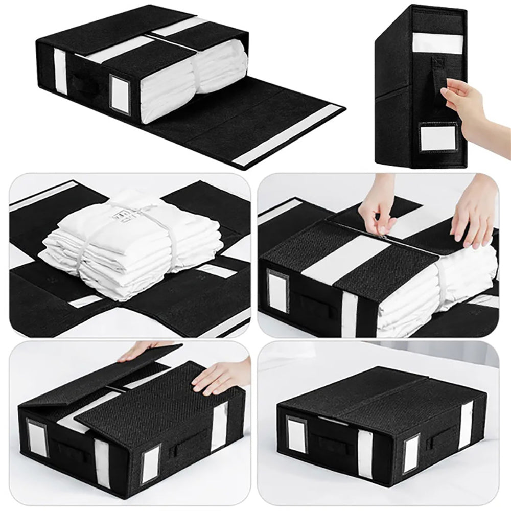 Foldable Bedding Sheet Storage Box Linen Wardrobe Organizer_8