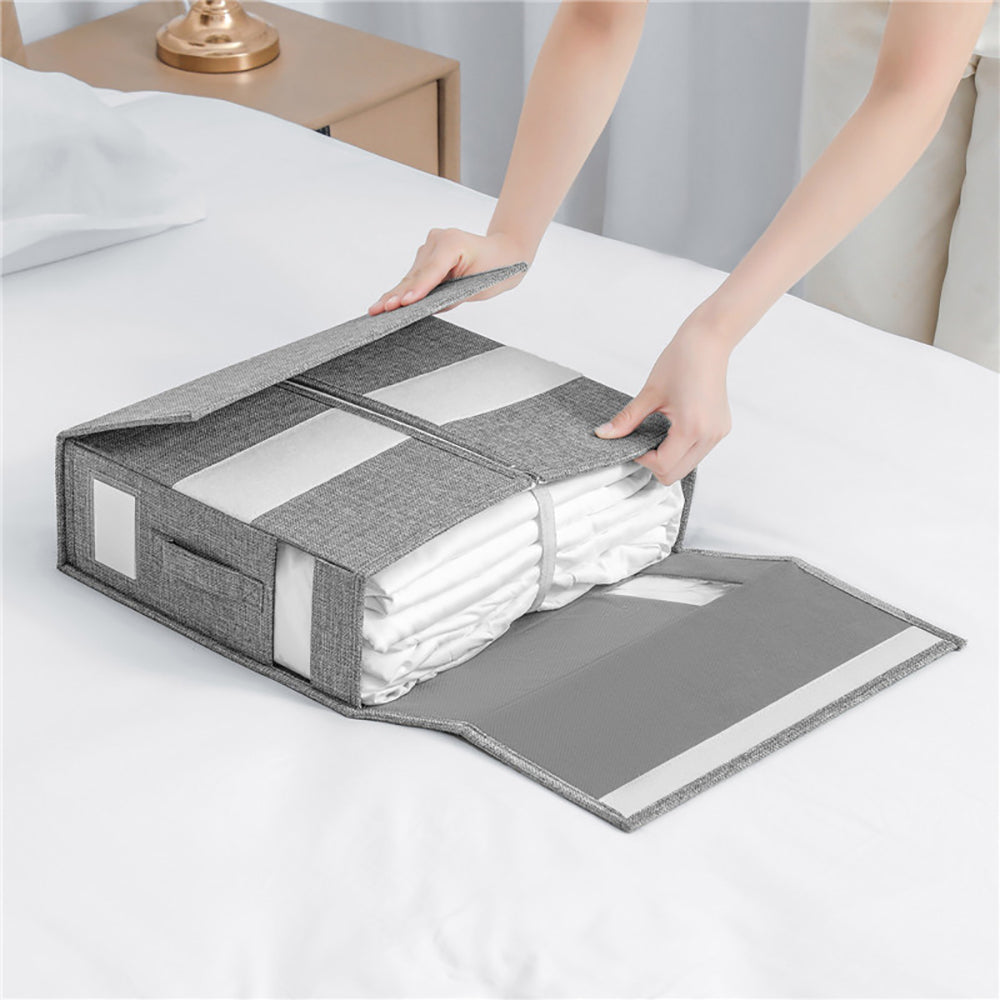 Foldable Bedding Sheet Storage Box Linen Wardrobe Organizer_10