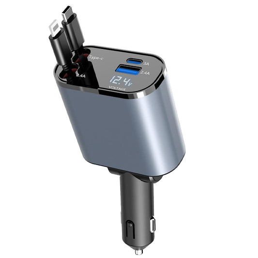 Ultimate 4 IN 1 Retraceable Car Charger - Cigarette Lighter_0