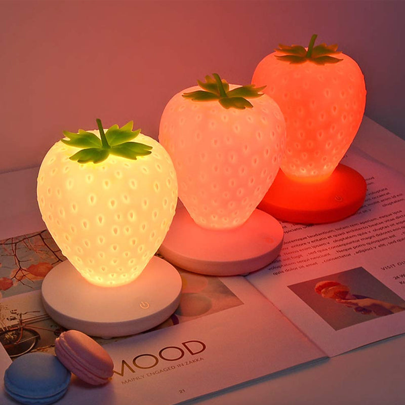Touch Sensor Strawberry Children’s LED Night Lamp- USB Rechargeable_11
