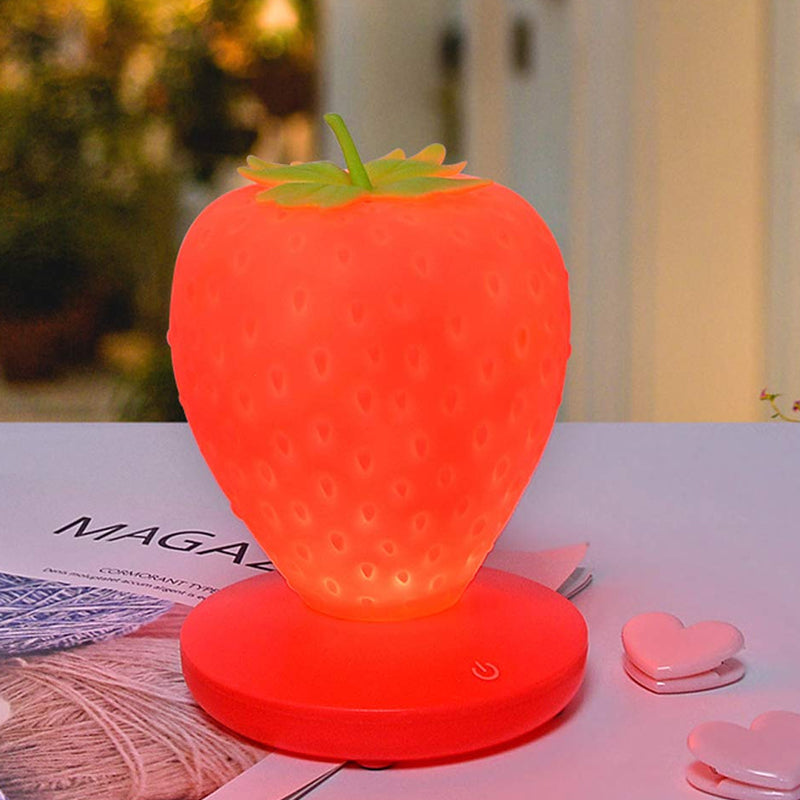Touch Sensor Strawberry Children’s LED Night Lamp- USB Rechargeable_5