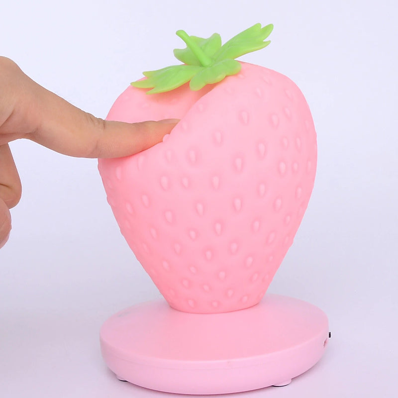 Touch Sensor Strawberry Children’s LED Night Lamp- USB Rechargeable_8
