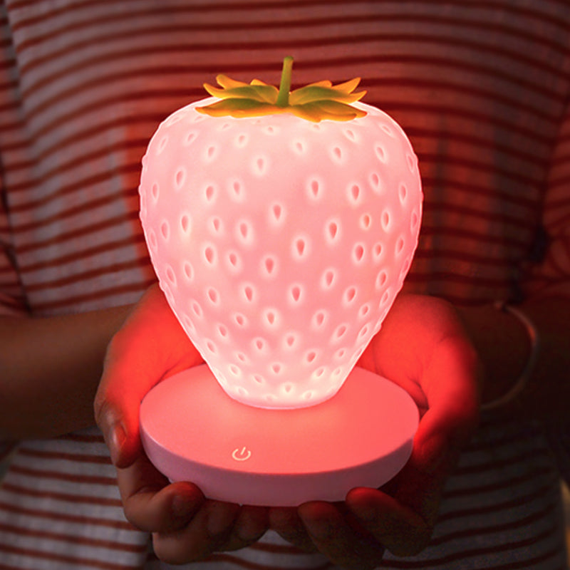 Touch Sensor Strawberry Children’s LED Night Lamp- USB Rechargeable_9