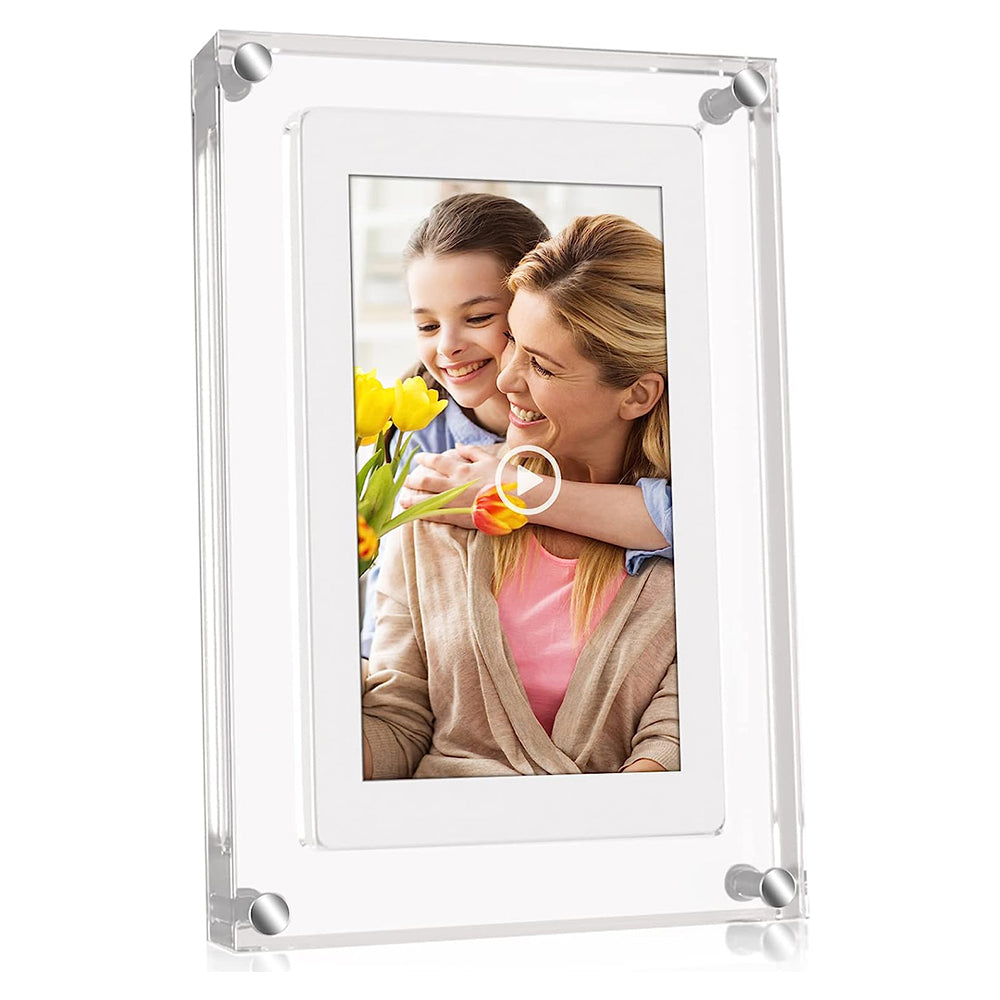5 Inches Acrylic Digital Video Frame for Home Décor and Heartfelt Gift USB -Rechargeable_0