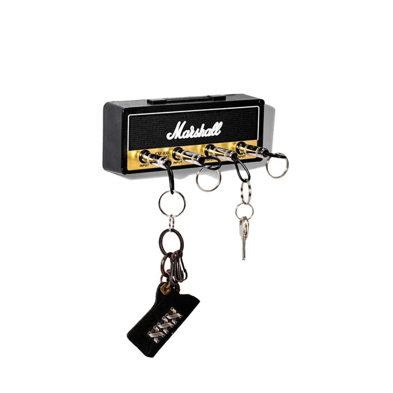 4 Slots Retro Theme Guitar Amplifier Plug Wall Mounted Key Holder Set_1
