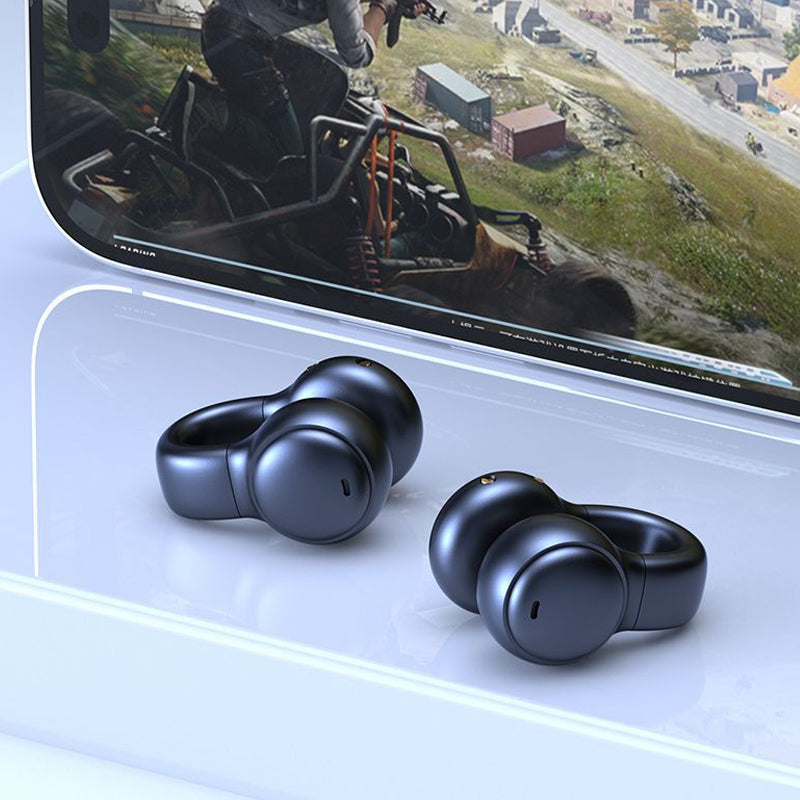 Ear Hanging Design Long Battery Life Wireless Headphones- USB Rechargeable_12