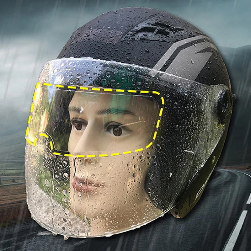 Waterproof Anti-Fog and Rainproof Helmet Lens Stickers Protective Clear Patch Film_6