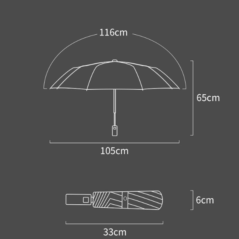 10 Ribs Fully Automatic Reverse Closing Umbrella with LED Flashlight_3