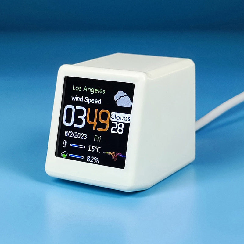 Wi-Fi Enabled Desktop Smart Mini Digital Weather Clock- Type C Plugged-in_9