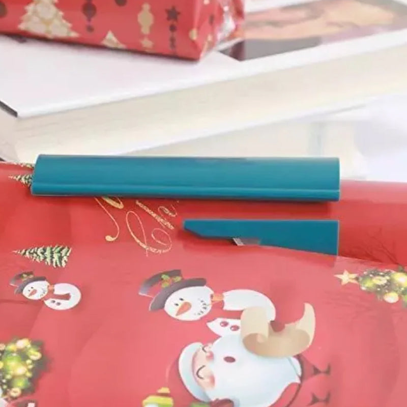 2 Pcs Portable Mini Gift Wrapper Roll Cutter Paper Wrapper Saver and Mini Cutter_9