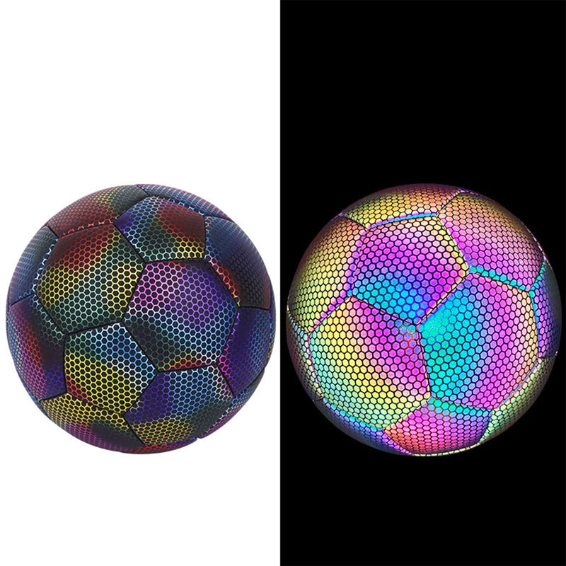 Reflective Football Glow in The Dark Soccer Ball Size 5 Training Ball_6
