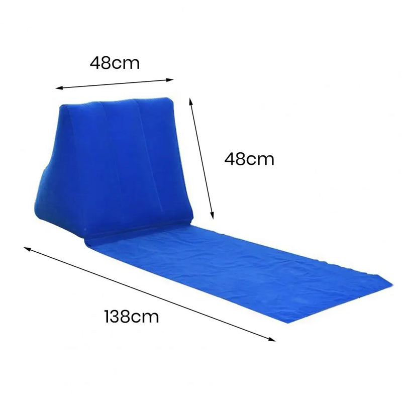 Waterproof Outdoor Inflatable Beach Pillow Triangle Cushion with Beach Mat_11