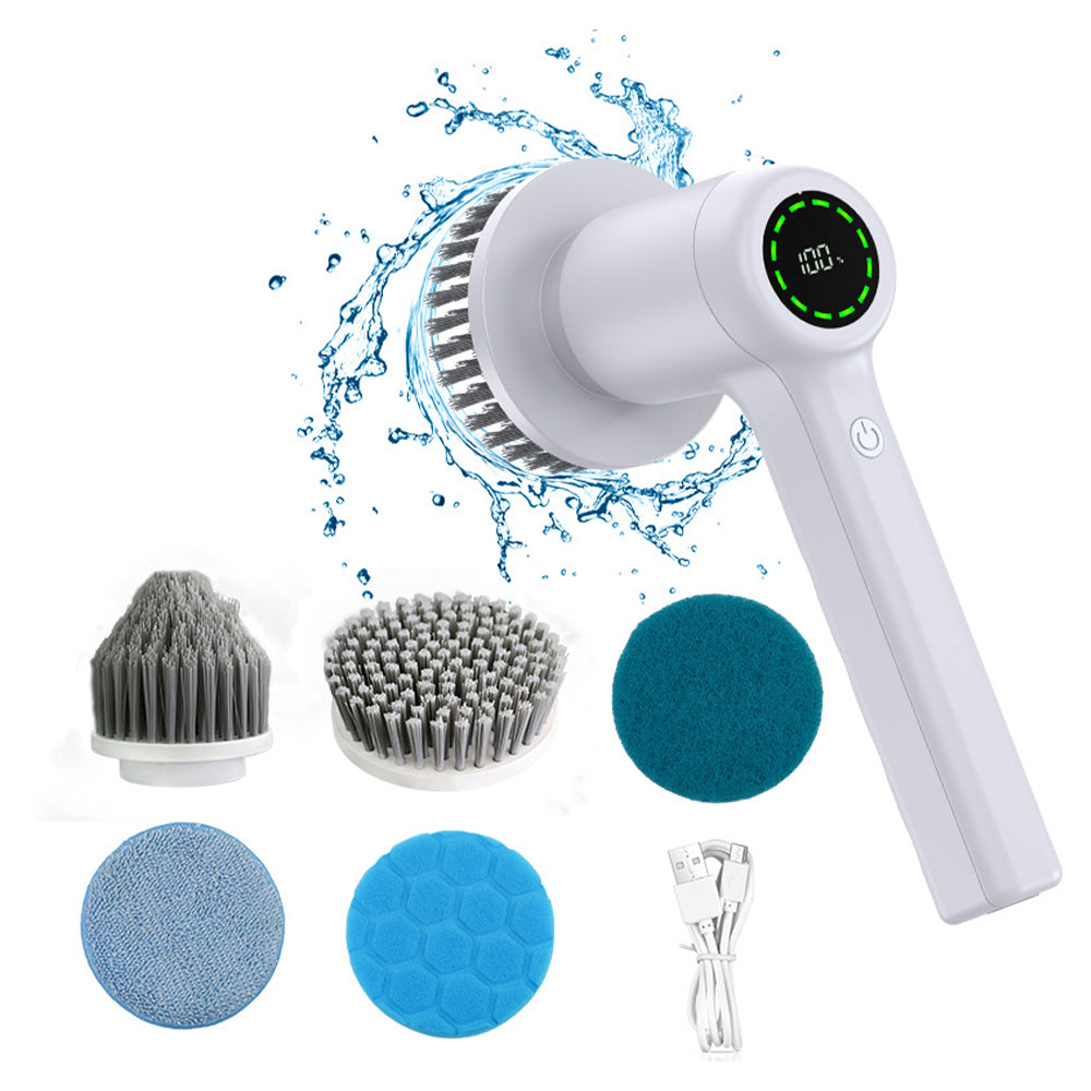 Portable Cordless Electric Spin Scrubber Multifunctional Cleaning Brush USB -Rechargeable_1