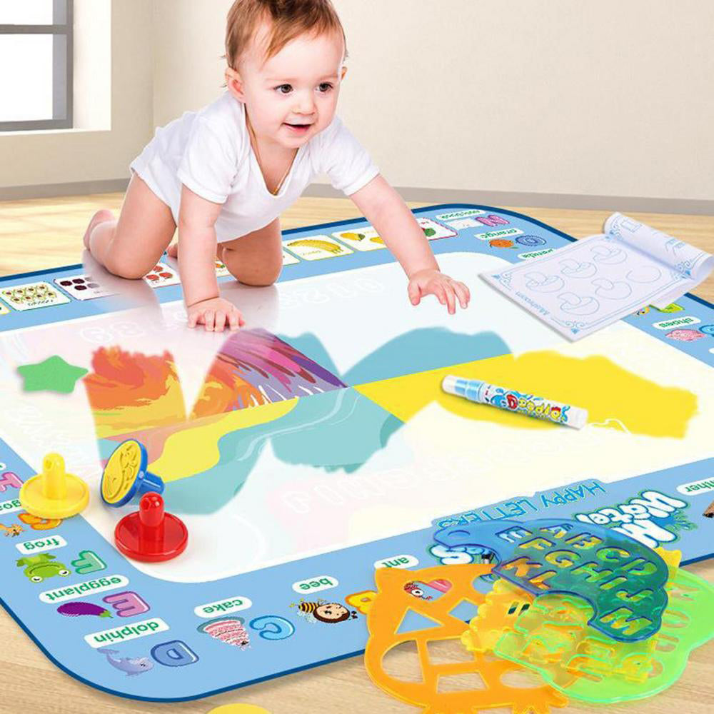 Reusable Mess Free Aqua Magic Doodle Mat Educational Toy for Kids_11