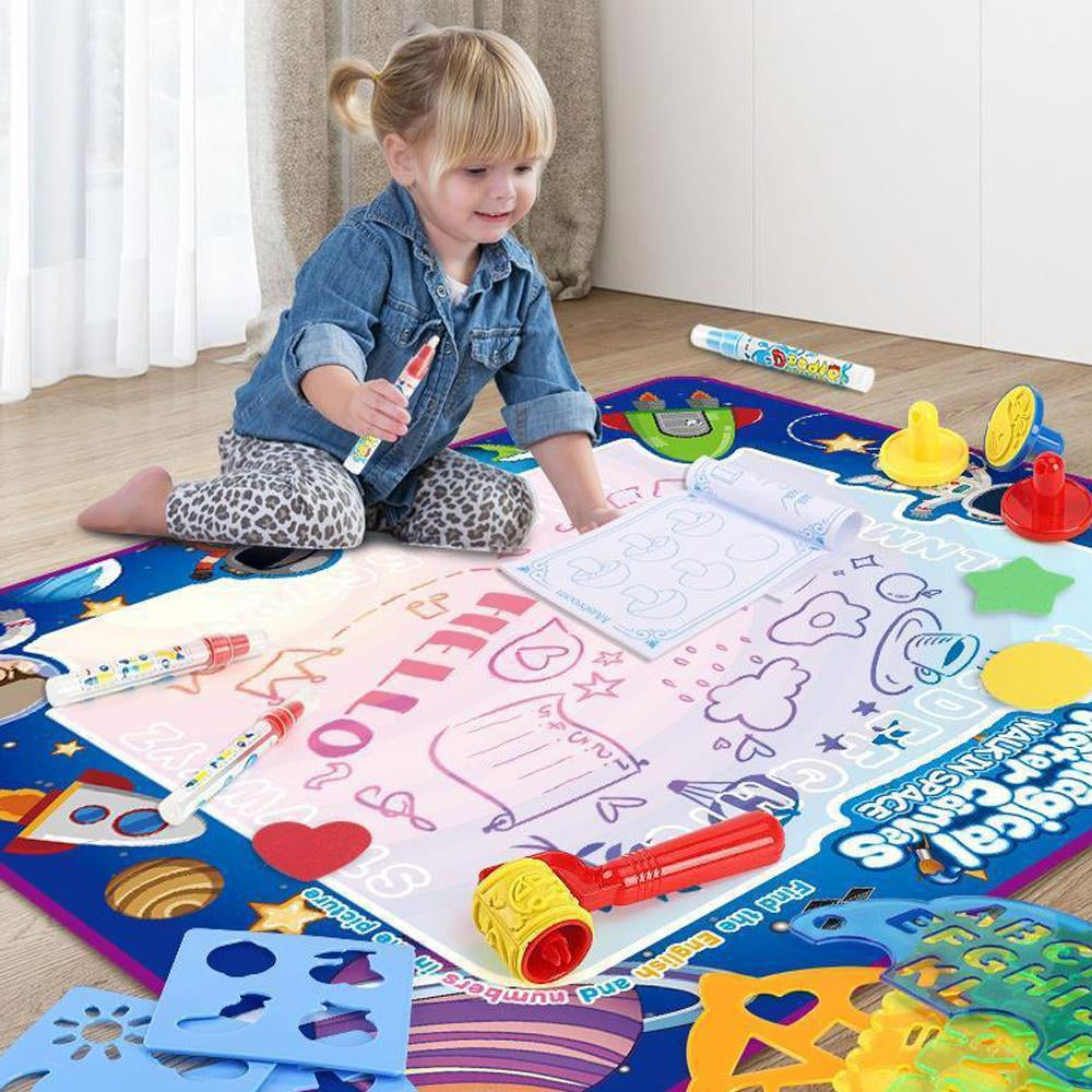 Reusable Mess Free Aqua Magic Doodle Mat Educational Toy for Kids_14