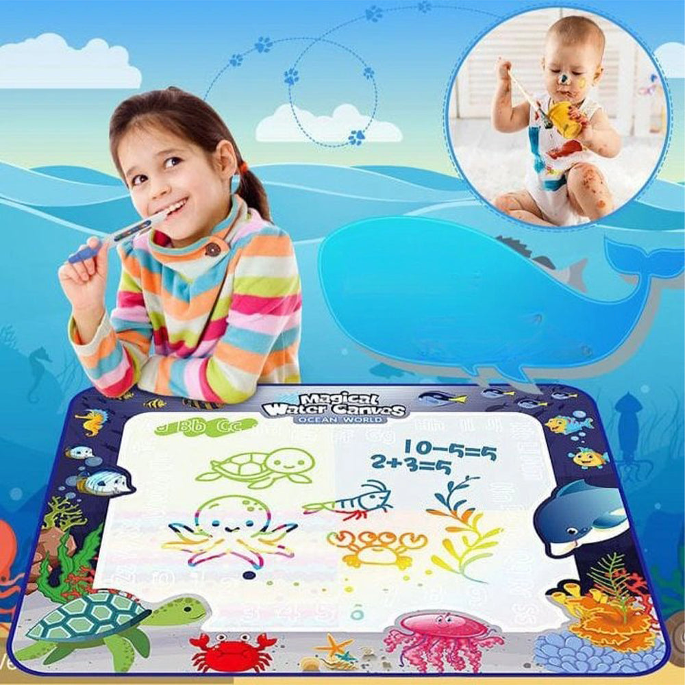 Reusable Mess Free Aqua Magic Doodle Mat Educational Toy for Kids_15
