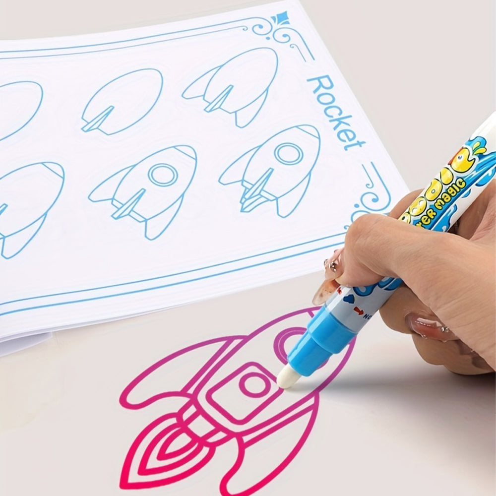 Reusable Mess Free Aqua Magic Doodle Mat Educational Toy for Kids_7
