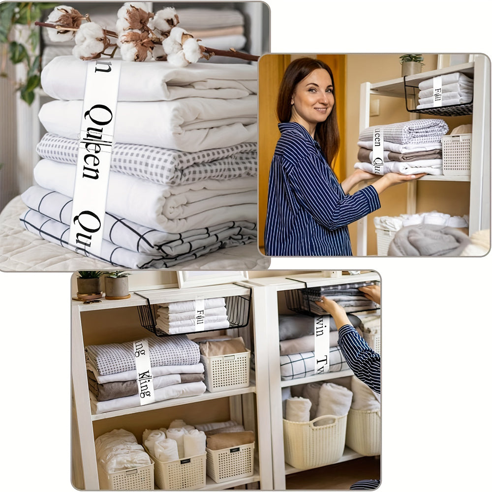 4 Piece All Sizes Elastic Bed Sheet Organizer Straps Closet Organization_21