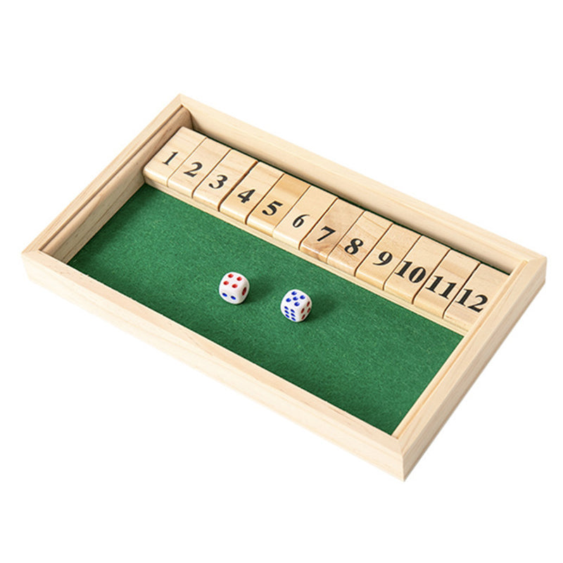 Wooden Double Shutter Numbers Flop Table Game - 2 Players_0