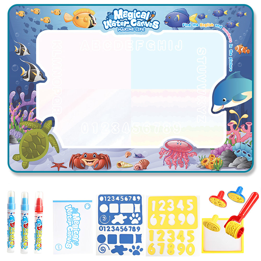 Reusable Mess Free Aqua Magic Doodle Mat Educational Toy for Kids_20
