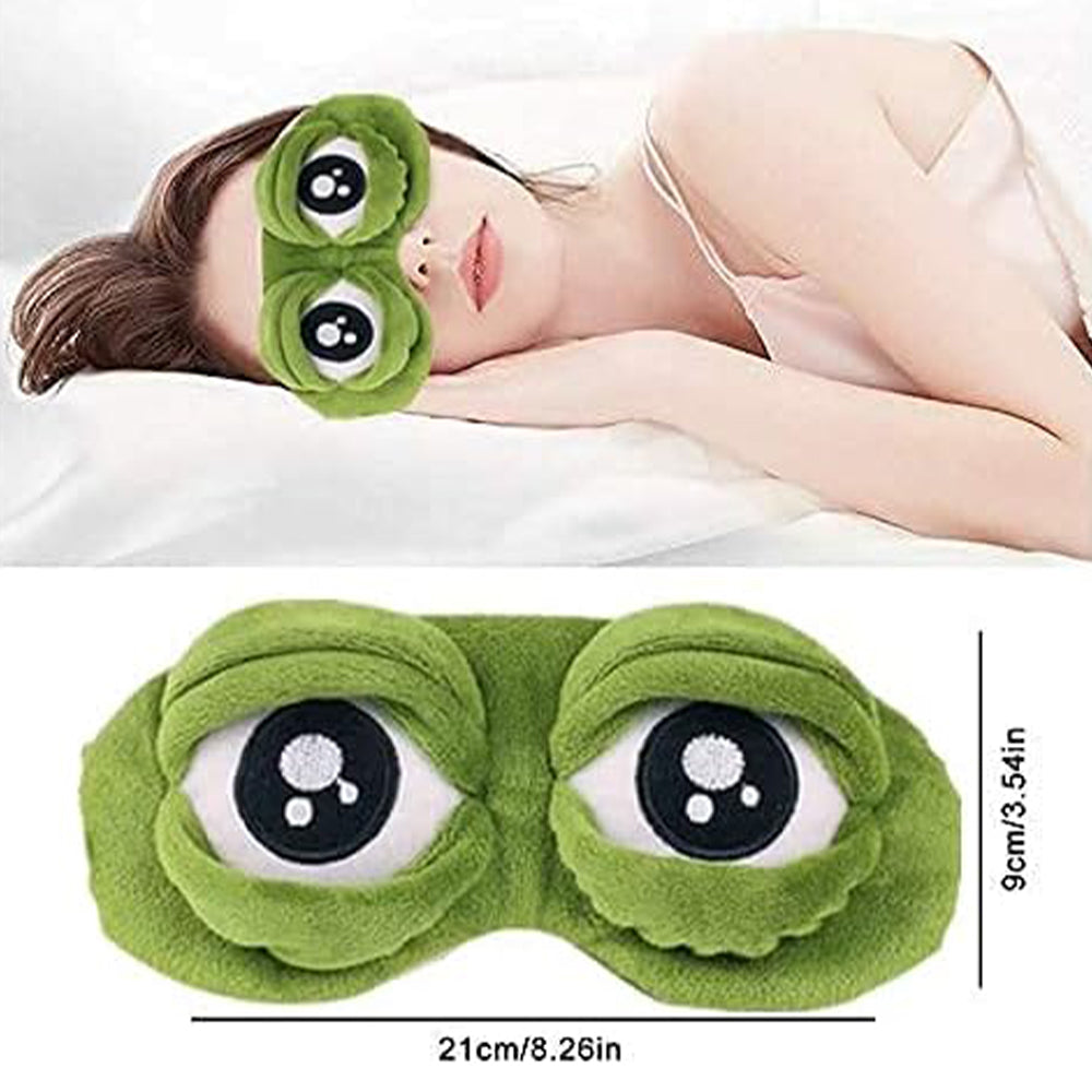 Cute Contoured Blackout Frog 3D Sleep Eye Mask for Sleeping_6