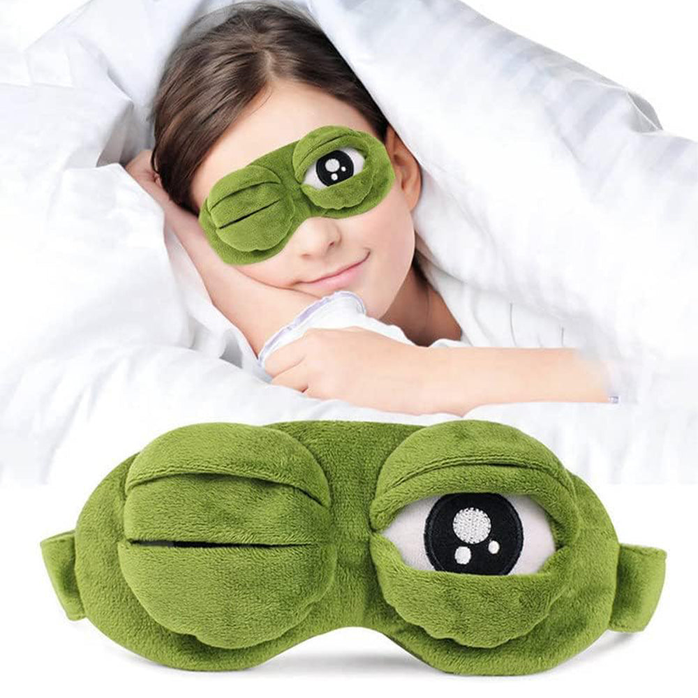 Cute Contoured Blackout Frog 3D Sleep Eye Mask for Sleeping_8