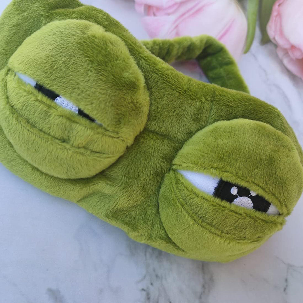 Cute Contoured Blackout Frog 3D Sleep Eye Mask for Sleeping_11