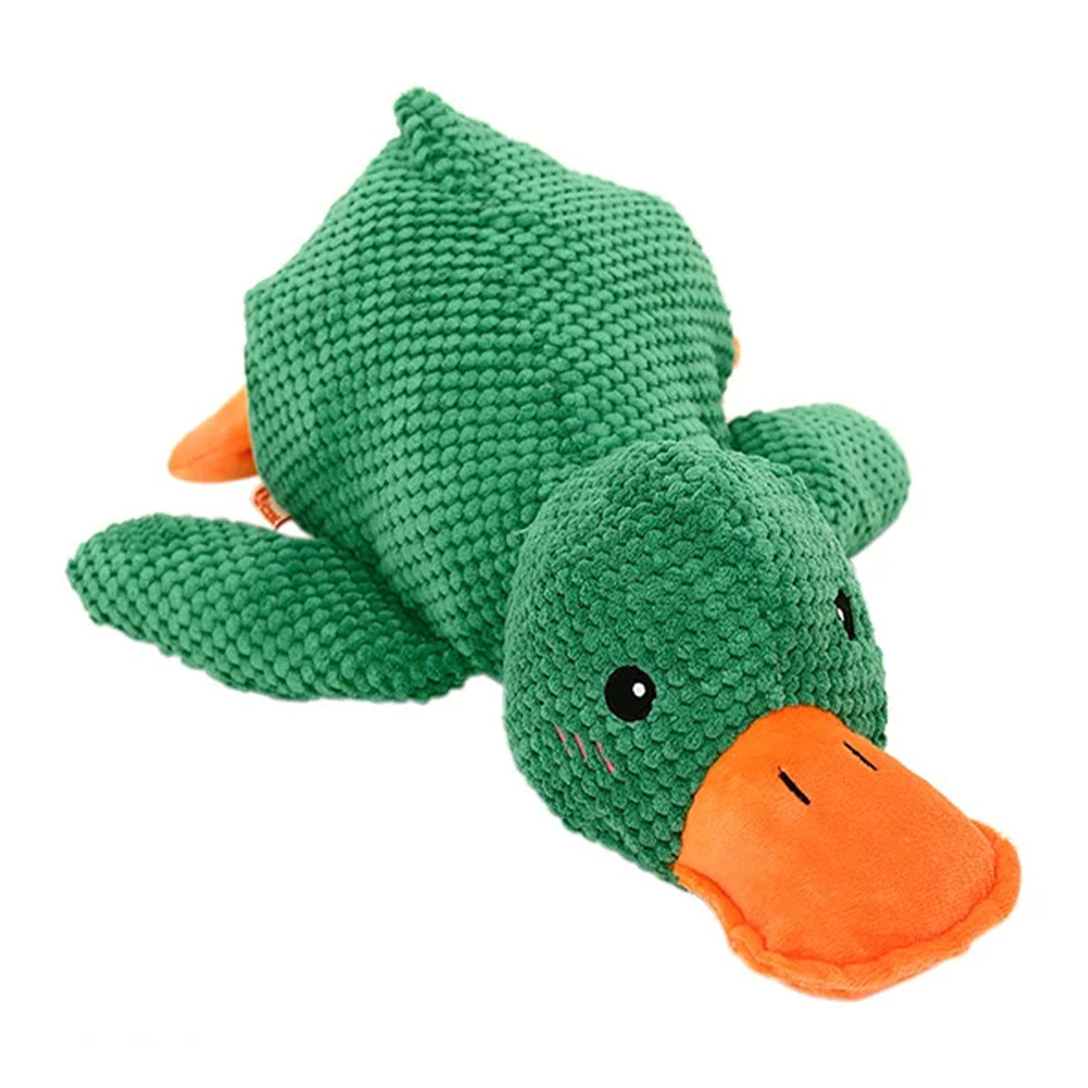 Cute Plush Duck Squeaky Dog Toy with Soft Squeake_2