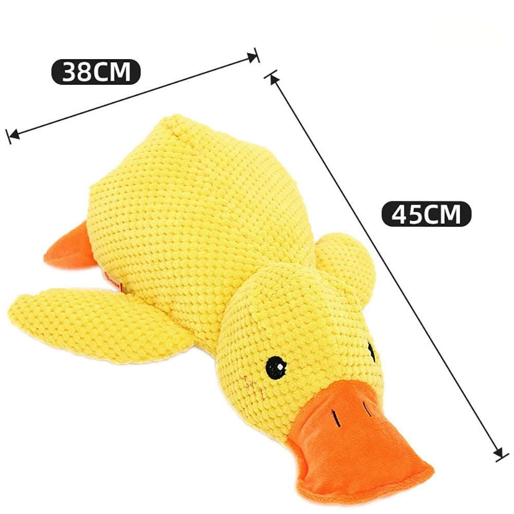 Cute Plush Duck Squeaky Dog Toy with Soft Squeake_4