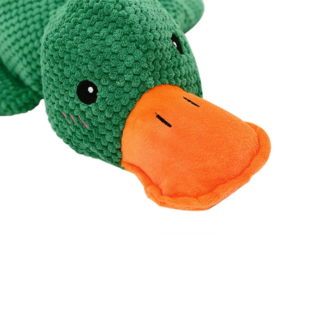 Cute Plush Duck Squeaky Dog Toy with Soft Squeake_5