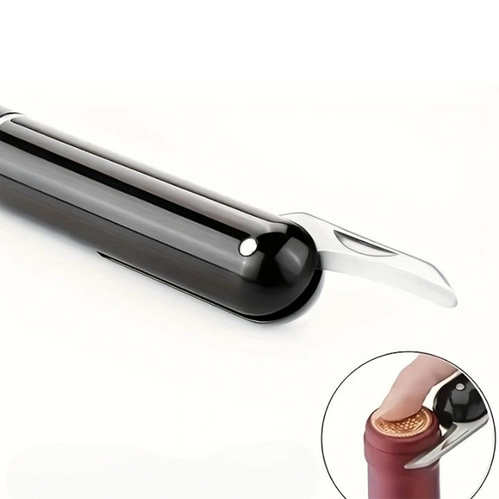 Portable Stainless Steel Wine Bottle Opener With Foil Cutter_5