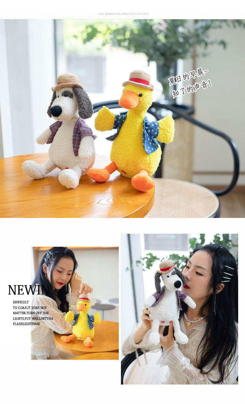 The Cute Stuffed Duck Toy That Can Learn To Talk And Sing Can Record, Sing And Dance, And Can Connect To Bluetooth As A Gift For